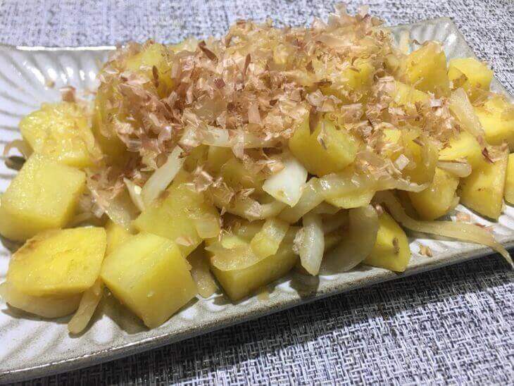 じゃがいもと玉ねぎの醤油和えの完成